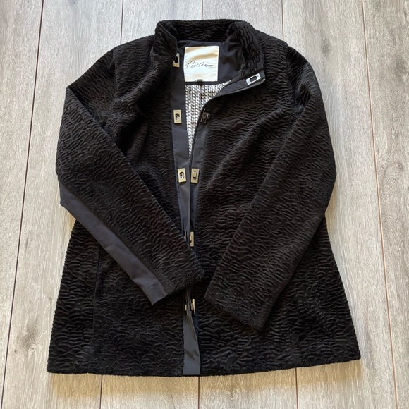 Carole Anderson by Invitation | CABI  black cozy statement coat jacket Large EUC - Picture 14 of 15